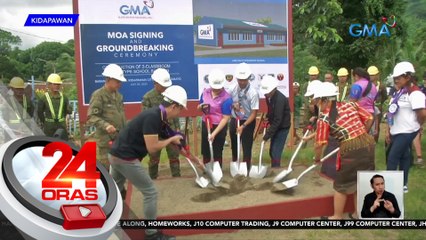 Dalawang silid-aralan, ipapatayo ng GMA Kapuso Foundation para sa mga katutubong Manobo | 24 Oras