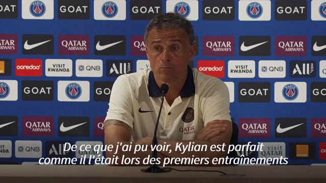 PSG/Mbappé: Kylian est parfait à l'entraînement, selon Luis Enrique