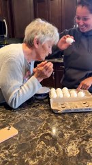 Grandma Retaliates Against Egg Cracking Prank