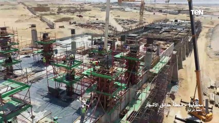 تصوير جوي لأعمال تنفيذ المرحلة الأولى من مشروع الخط الرابع لمترو الأنفاق