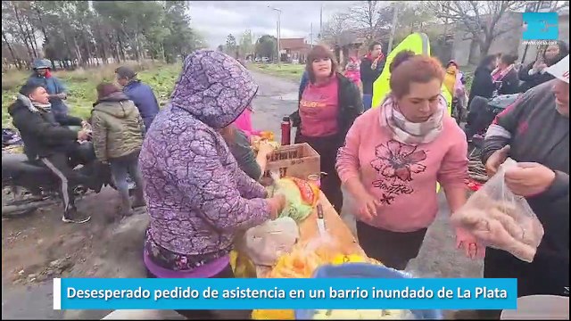 Desesperado pedido de asistencia en un barrio inundado de La Plata