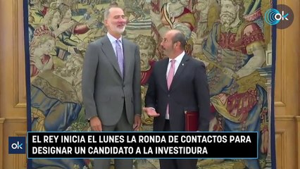 El Rey inicia el lunes la ronda de contactos para designar un candidato a la investidura