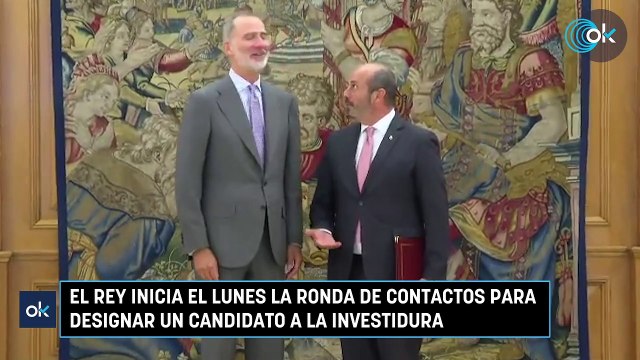 El Rey inicia el lunes la ronda de contactos para designar un candidato a la investidura
