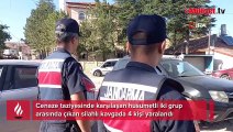 Cenaze taziyesinde husumetli grup arasında silahlı kavga