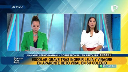 Escolares graves después de ingerir combinación de lejía y vinagre en Arequipa