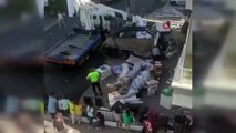 Ankara'da freni boşalan kamyonet binaya çarptı, sürücü hayatını kaybetti
