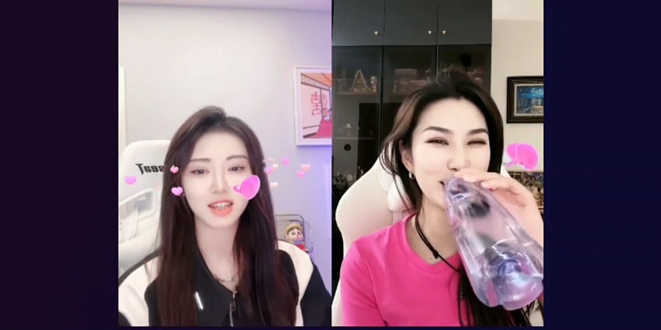 ⁣小太阳n and Katrina Playing PK On Douyin App