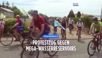 Kurs auf Paris: Protestzug gegen Bau von Mega-Wasserreservoirs