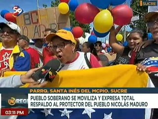 Sucre | Parroquia Santa Inés sale a las calles para ratificar su apoyo al Presidente Maduro