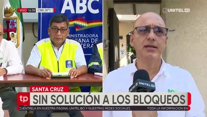 Bloqueos en Santa Cruz: No hay acuerdo en mesas técnicas entre la Gobernación y la ABC por tramo carretero