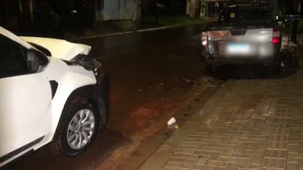Fiat Strada e Montana se envolvem em batida no Esmeralda