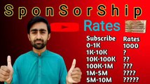 Sponsorship Rates For YouTube 1000 Subscribers || One Sponsorship  ke kitne paise milte hai