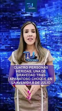 Saldo de cuatro personas lesionadas, una de ellas de gravedad, tras un aparatoso choque sobre Periférico Sur y la avenida 8 de Julio #TuNotiReel
