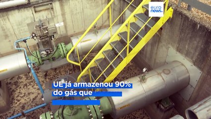 Armazenamento de gás na UE está nos 90%, acima do definido para esta altura