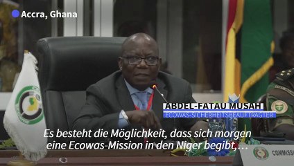 Ecowas-Eingreiftruppe "jederzeit bereit" zum Einsatz im Niger