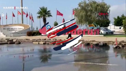 Hatay İskenderun'un sahil kesimi yine sular altında