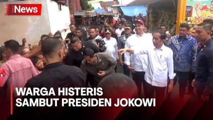 Kunjungi Pasar Tradisional di Medan, Warga Histeris Sambut Presiden Jokowi