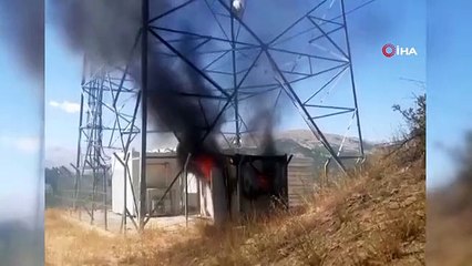 Tunceli'de baz istasyonu trafo yangını kontrol altına alındı