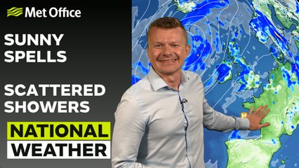 Met Office Evening Weather Forecast 19/08/23 -  – Showers mostly towards the northwest