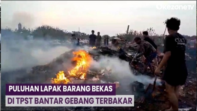 Puluhan Lapak Barang Bekas di TPST Bantar Gebang Terbakar