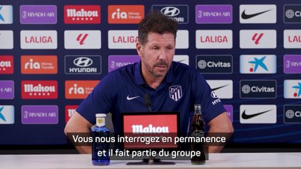 Simeone sur un départ de Joao Felix au Barça : "Posez-lui la question directement"
