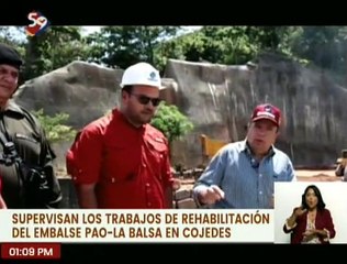 Cojedes | Min. Rodolfo Marco Torres inspeccionó las obras de rehabilitación del embalse Pao-La Balsa