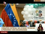 Caracas | Conapdis realizó jornada de ayudas técnicas beneficiando a 140 personas con discapacidad