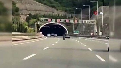 Kuzey Marmara Otoyolu’nda korkutan olay! Tekerlek metrelerce yol kat etti