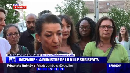 Sabrina Agresti-Roubache sur l'incendie de l'Ile-Saint-Denis: "On est sur un bilan très lourd"