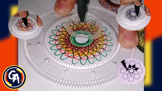 DIBUJANDO mandalas con un espirógrafo. VIDEO #2. DRAWING mandalas with a spirograph. VIDEO #2.