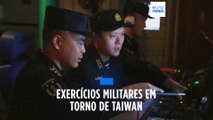 China lança exercícios militares em torno de Taiwan