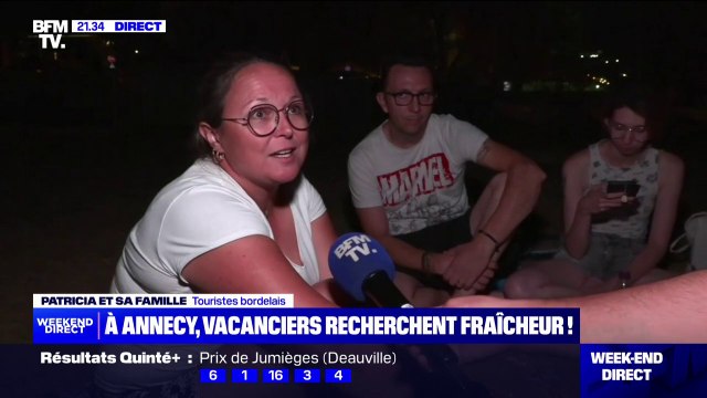 Canicule: à Annecy, les vacanciers viennent chercher la fraîcheur autour du lac