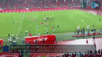 El detallazo de Vinicius con un niño sobre el césped tras la victoria del Real Madrid en Almería
