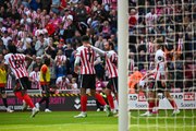 Joe Nicholson reacts after Sunderland's 2-1 win over Rotherham at the Stadium of Light