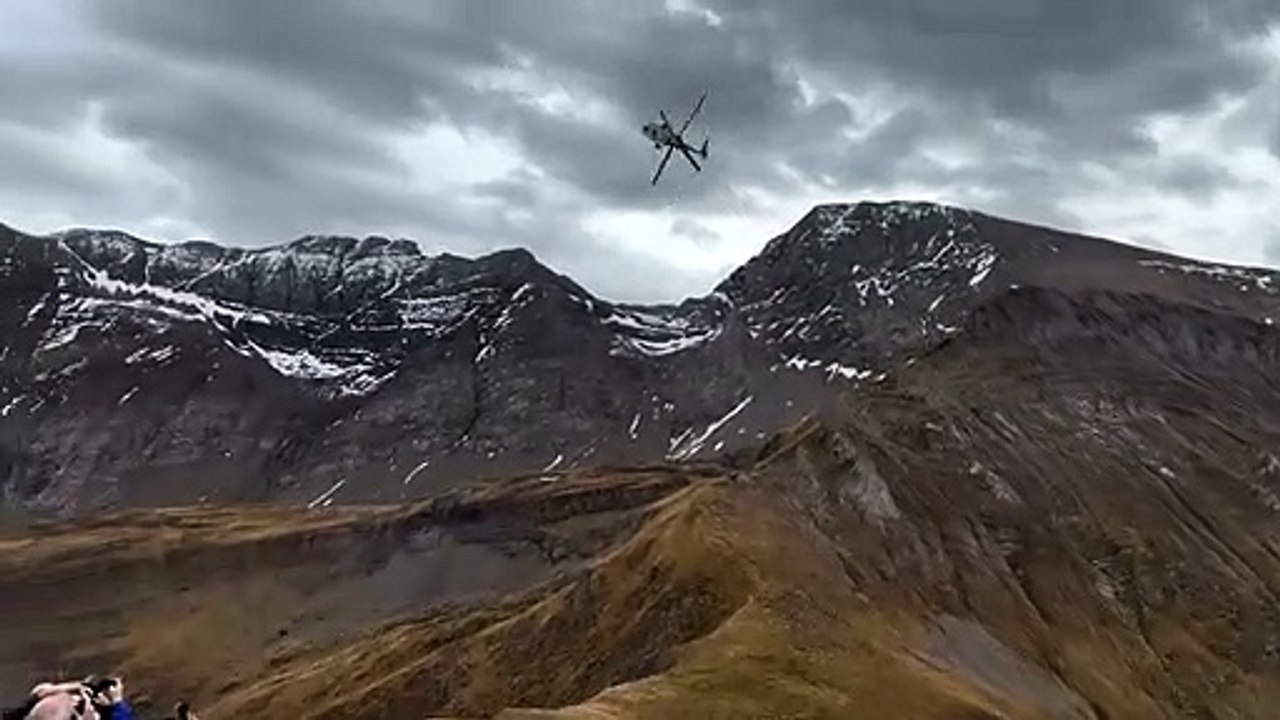 Helicopter Demonstration With Flares