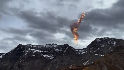 Helicopter Demonstration With Flares