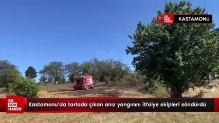 Kastamonu’da tarlada çıkan anız yangınını itfaiye ekipleri söndürdü