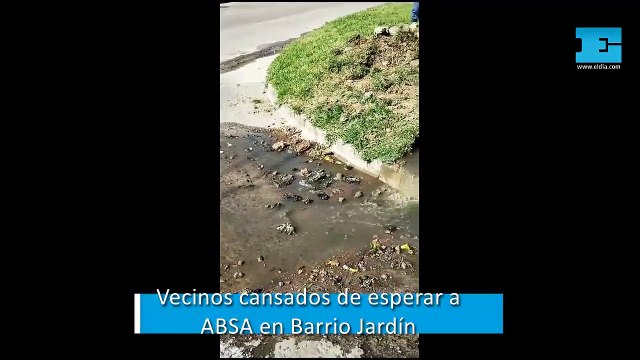 Vecinos cansados de esperar a ABSA en Barrio Jardín