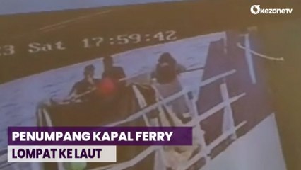 Detik-Detik Penumpang Kapal Ferry Nekat Lompat ke Laut Selat Benggala Aceh