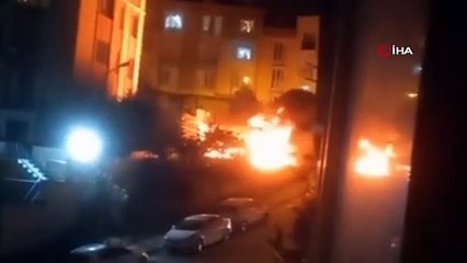 Kağıthane'de çocuk parkında çıkan yangın mahallelileri korkuttu