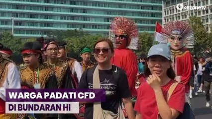 Download Video: Kualitas Udara Buruk, CFD di Bundaran HI Masih Dipadati Masyarakat