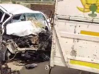 Four people returning after cheating in Gogamedi temple died in a road accident