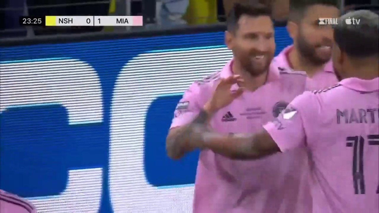 ملخص مباراة انتر ميامي وناشفيل 11-10 - هدف ميسي اليوم -اول بطولة لميسي