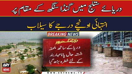 Sutlej River in high flood after India releases more water