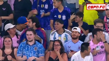 Messis And Beckham wifes reaction to winning the first trophy in Miami history