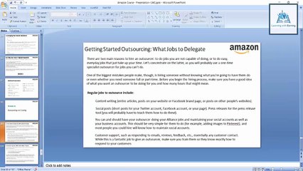 Topic#16 Outsourcing Amazon Business Training By LWE
