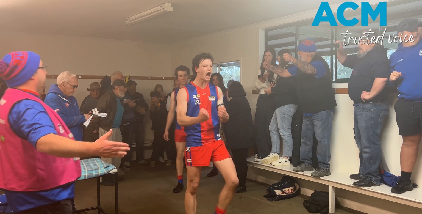 The Rupanyup Panthers senior footballers sing their team song | The Wimmera Mail-Times | Sunday, August 20, 2023