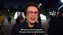 Billie Jean King applauds women's sports progress