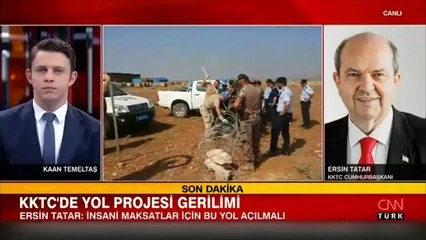 KKTC Cumhurbaşkanı Tatar: “Yol çalışması insani bir hareket”