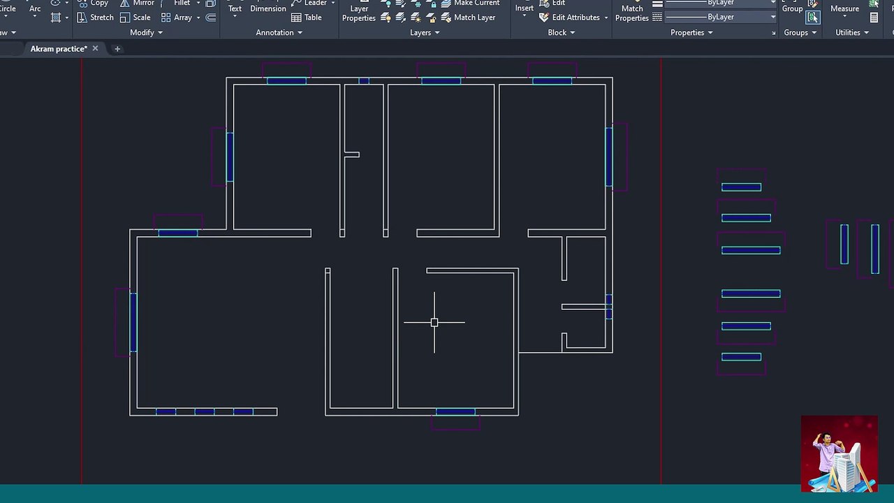 Autocad -5 Stair and Door